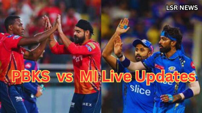 IPL 2024 Live Updates-PBKS vs MI Live